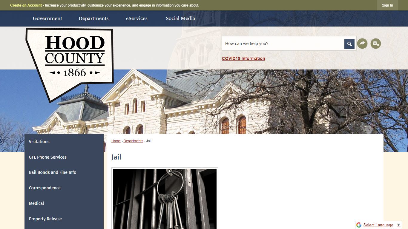 Jail | Hood County, TX - Official Website