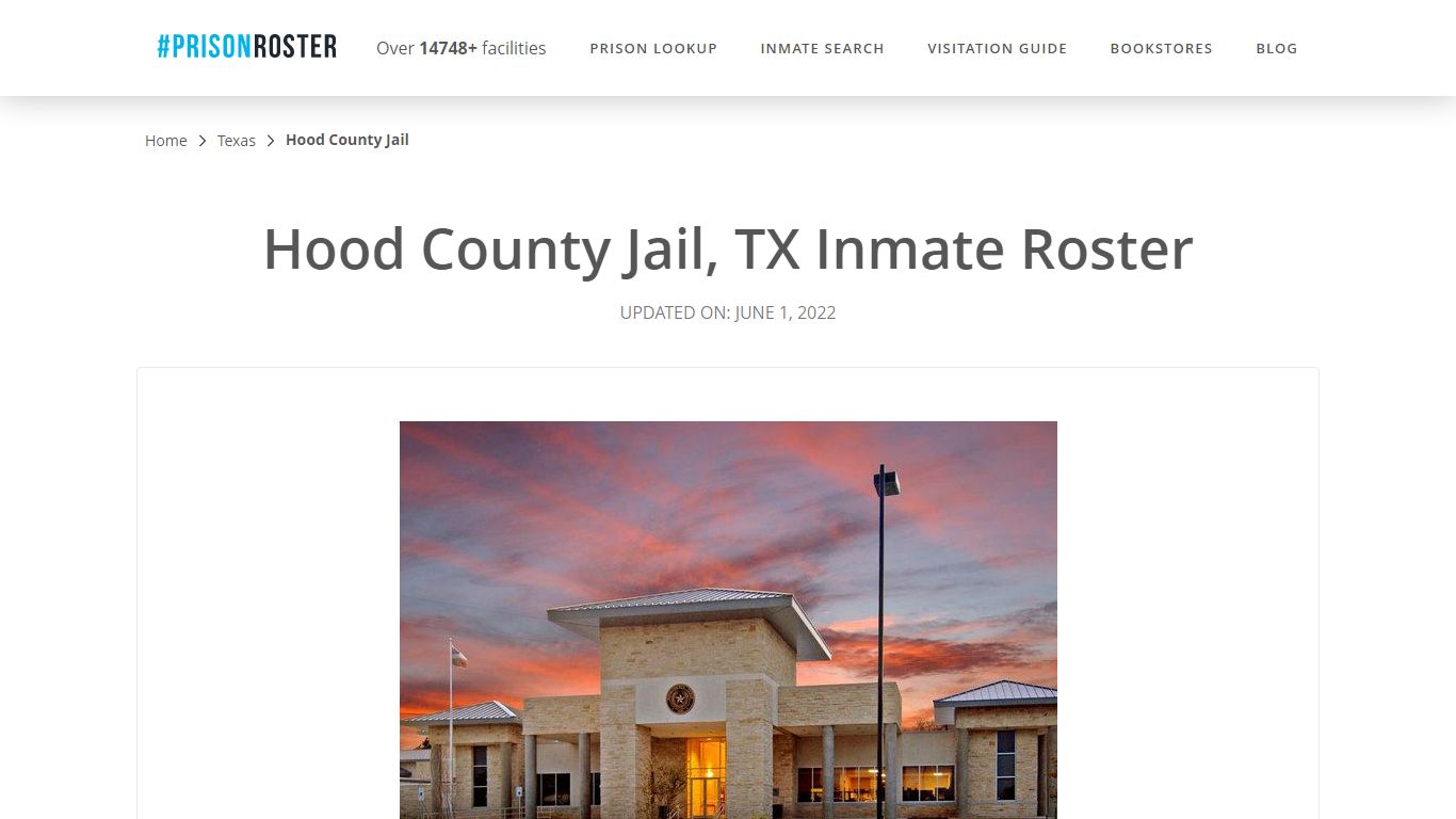 Hood County Jail, TX Inmate Roster - Inmate Locator